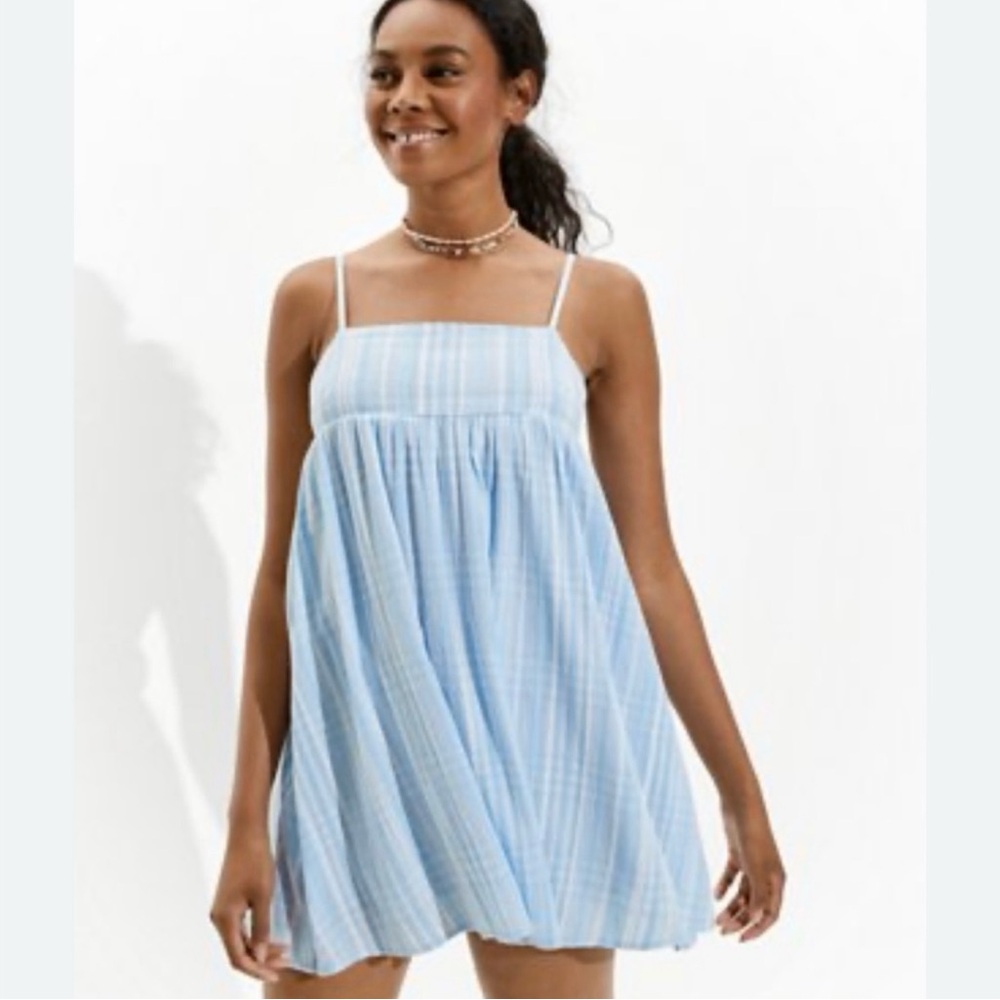 American Eagle Baby Doll Dress (blue/white)